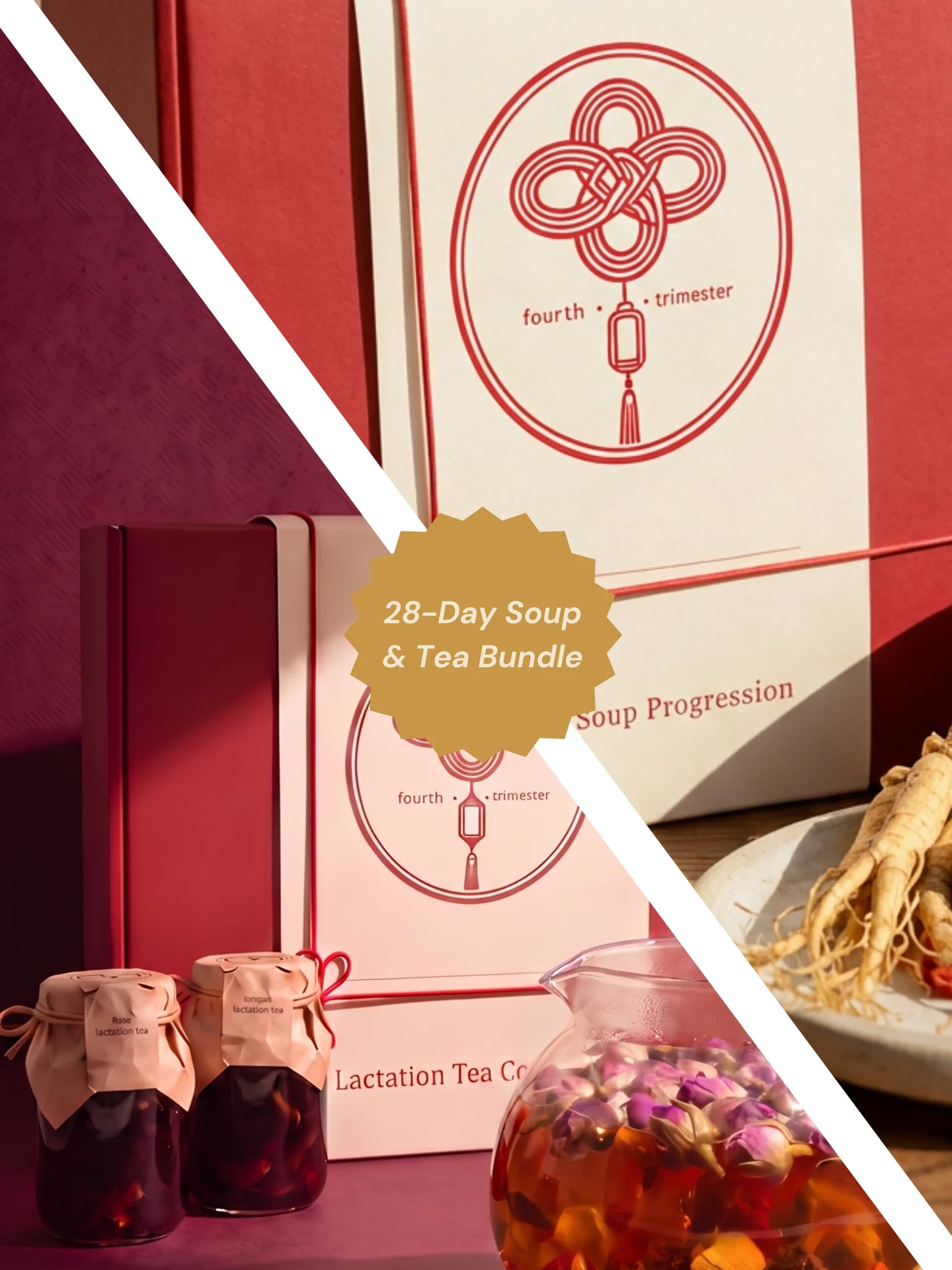 28-Day Soup & Tea Bundle: the soup box and the Lactation Tea Collection together